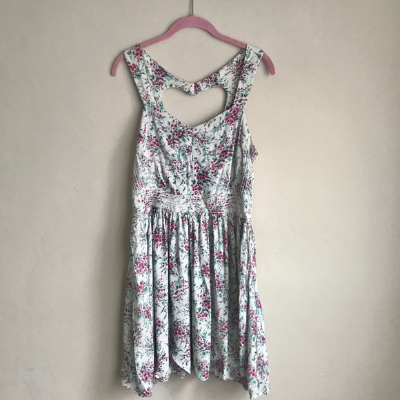 LC Lauren Conrad / Purple & White Floral Dress - Picture 1 of 10